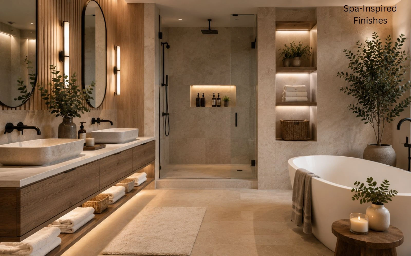Spa-Inspired Finishes Bathroom Ideas