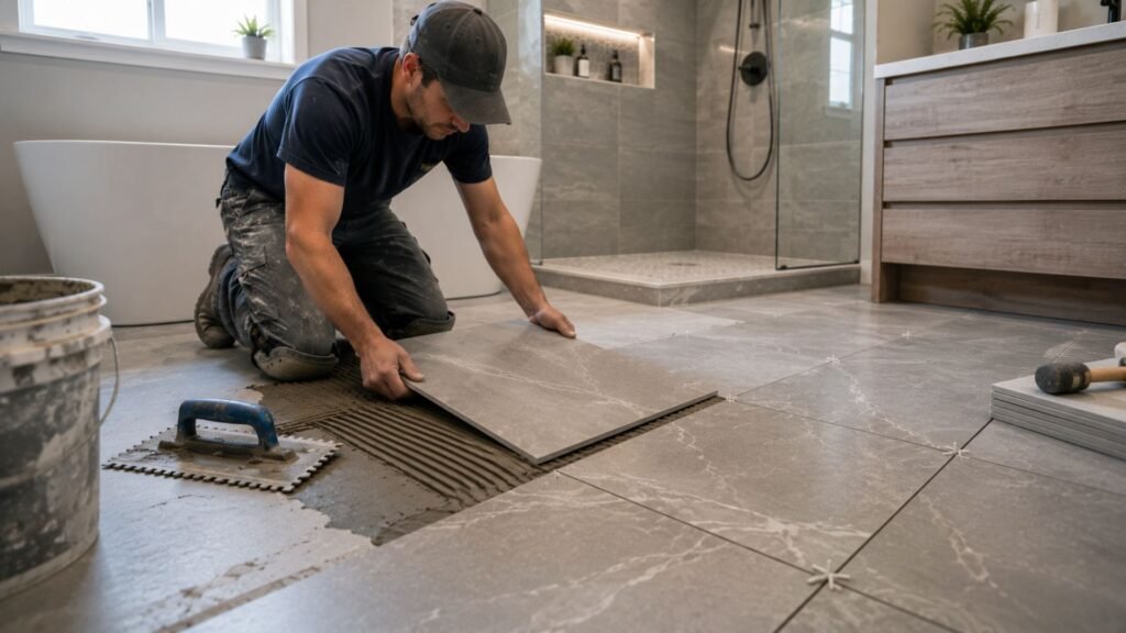 Bathroom Flooring Installation in Arvada