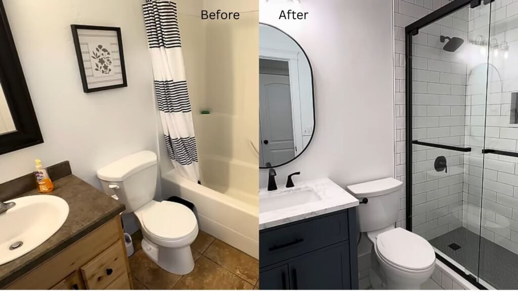 small bathroom remodeling (before and After)